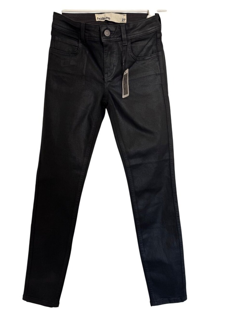 Haikure Victoria Skinny Crop Size 27 Black Silhouette Denim Jeans NWT $304